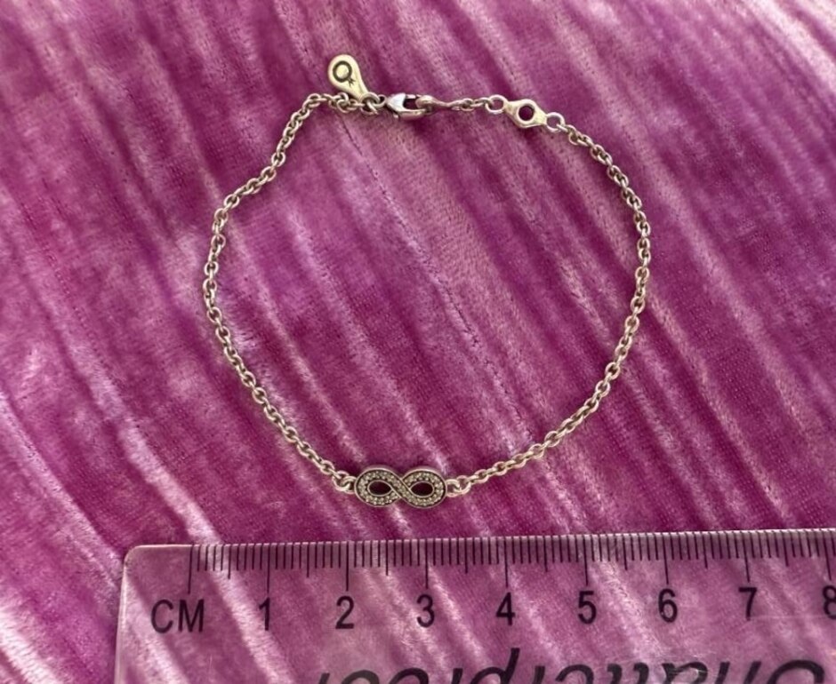 Pandora Silver And Cz Infinity Bracelet