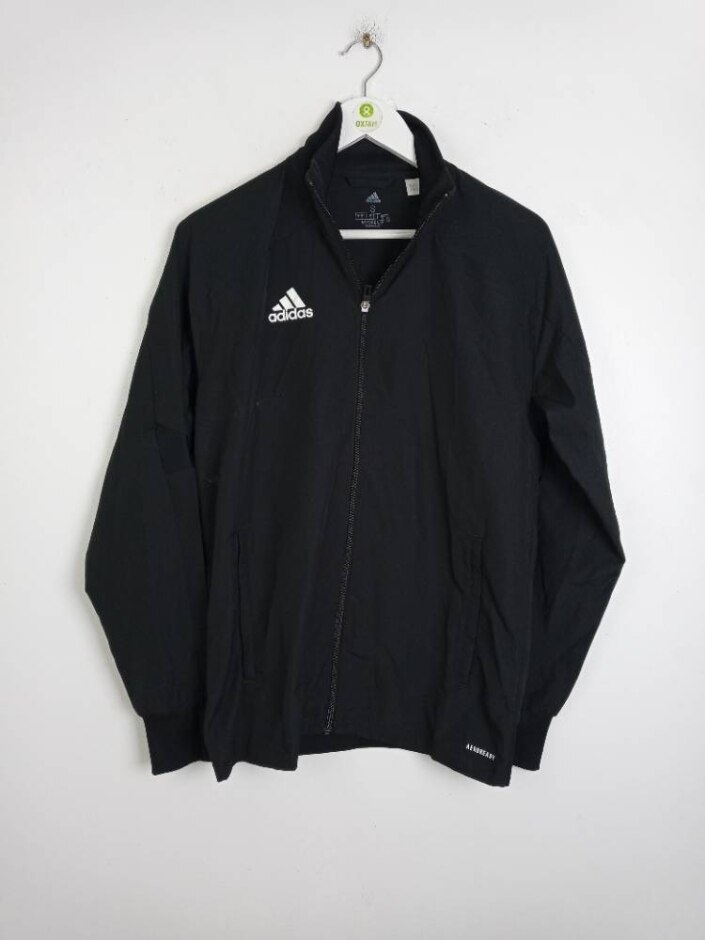 Adidas Zip Up Sweatshirt High Neck Black Size: S