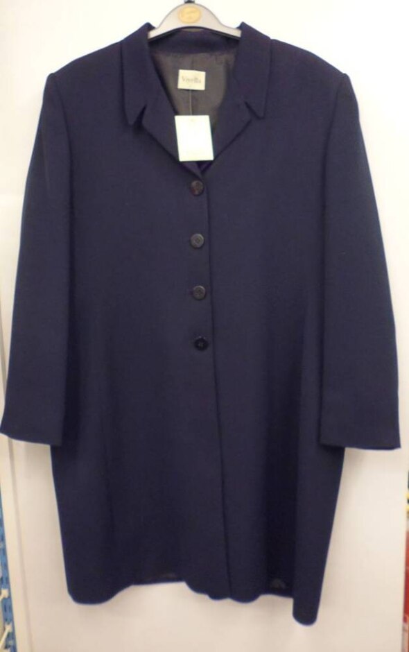 Viyella Smart Dress Coat Navy  Size: 18