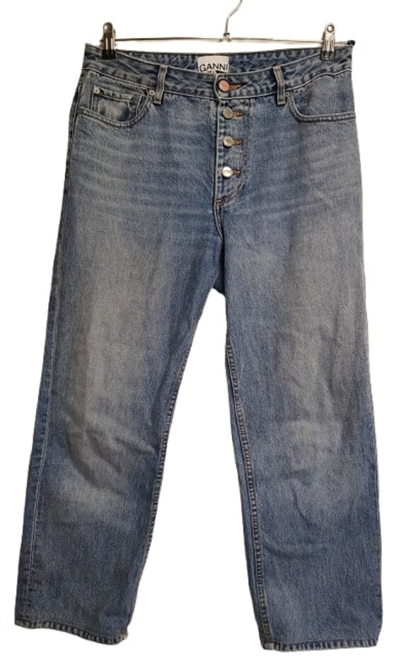 Ganni Ganni Lovy Straight Jeans 29w  Blue Size: M