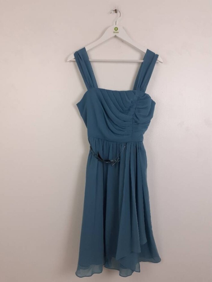 Debut Eliza Ladies Square Neck Baby Doll Dress | New | Green Size: 14