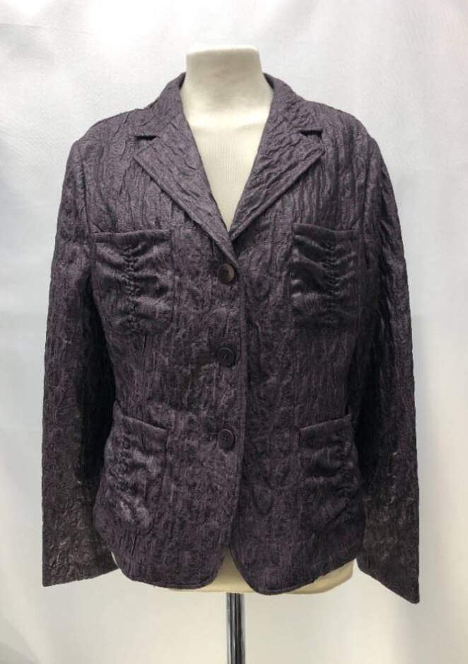Adolfo Dominguez Tailored Jacket Purple Size: 14