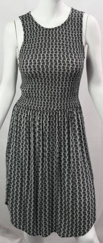 H&m Patterned Sleeveless Dress Grey Size: 6