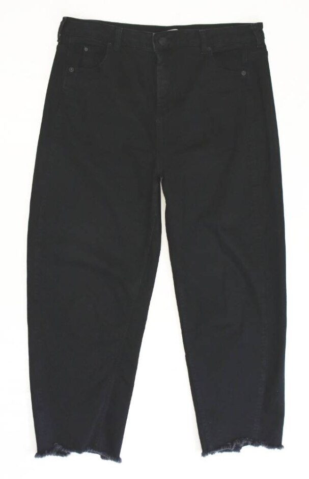 Whistles Vgc Barrel Leg Frayed Hem Jean Black Size: 36