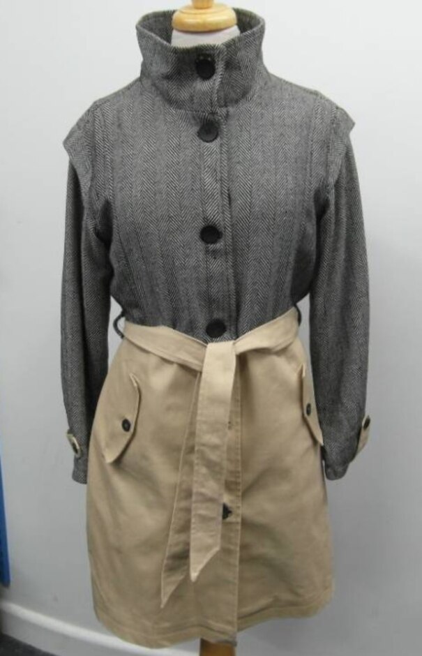 Stories Light Weight Coat Multi Coloured Size: 10