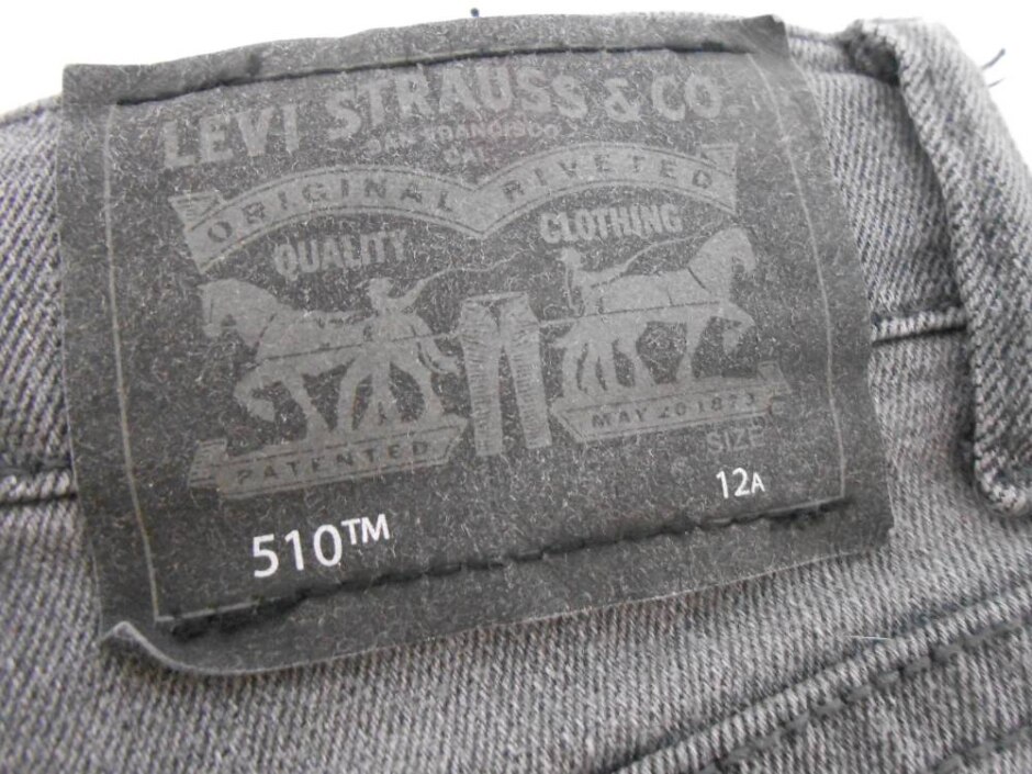 Levi Strauss 510 Skinny Stretch Denim Black Size: 12