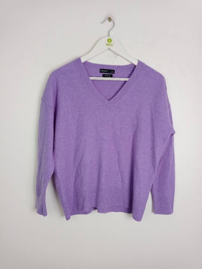 M&s Marks & Spencer Women's Cashmere Jumper Defect Purple Size: M