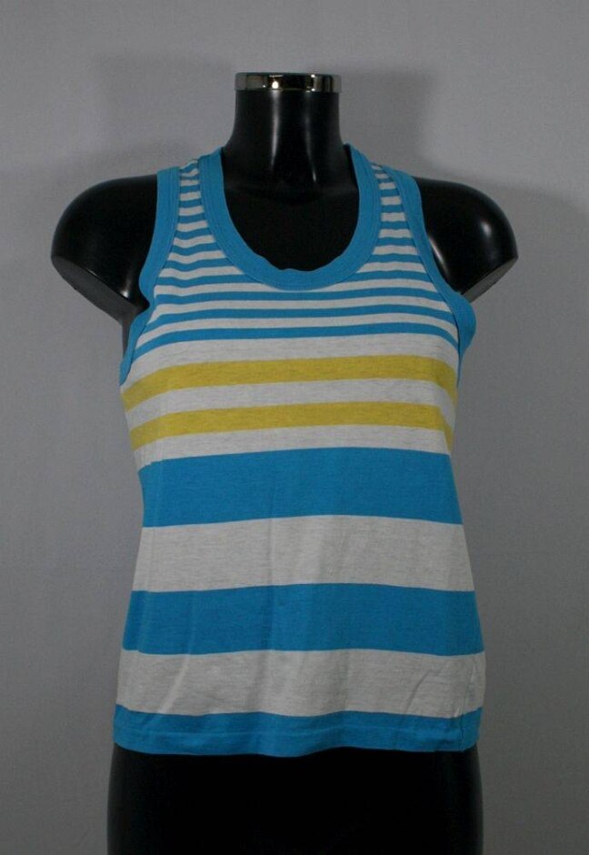 Vintage St Michael Striped Vest Top Multi Size: 12