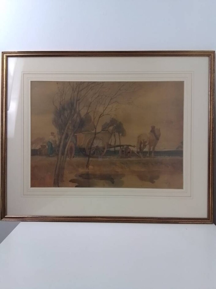 Haydn Reynolds Mackey B!883 Studied: Slade Official Ww1 War Artist 20'' X 25''