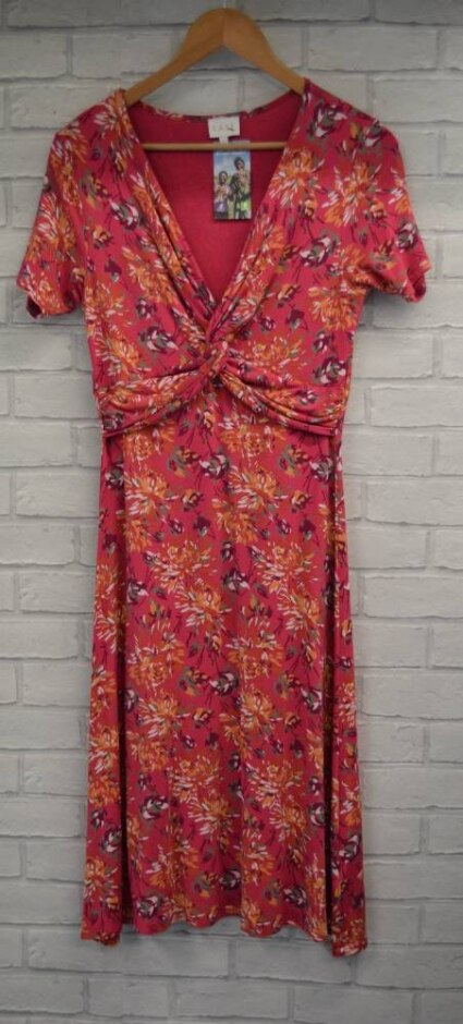 East  Floral Dress  Pink  Size: 10