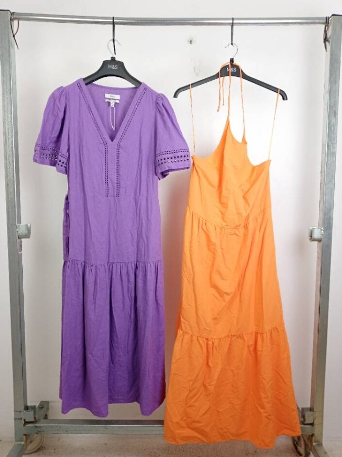 M&s Collection 2x Midaxi Printed Dress Bundle Multicoloured  Size: 12