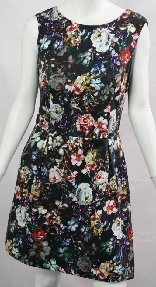 Warehouse Floral Print Dress Multicoloured Size: 12