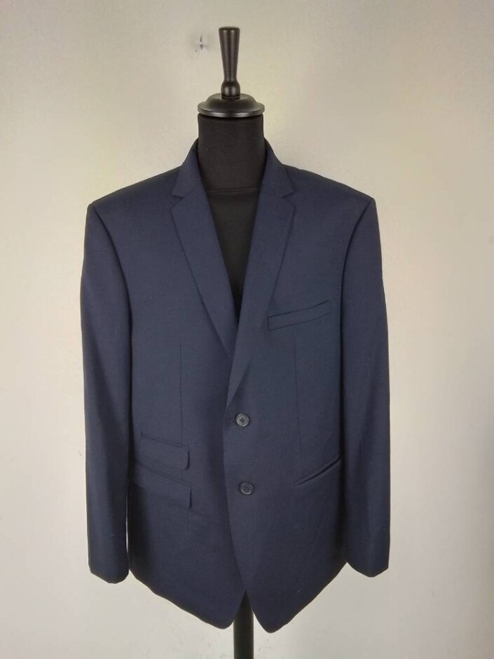 Ted Baker Tailored Mix Wool Jacket Navy Size: Xl