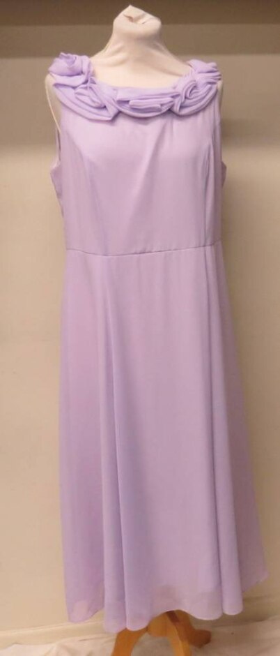 Bhs Sleeveless Bridesmaid Dress Light Lilac Size: 16