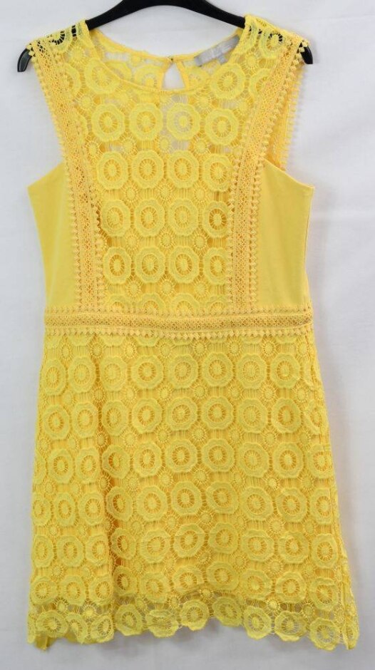 Fenn Wright Manson Sleeveless Dress Yellow Size: 12