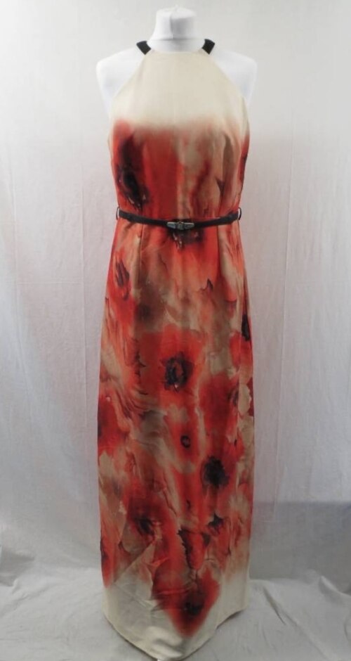 Little Mistress Dress Red & Cream Size: 14