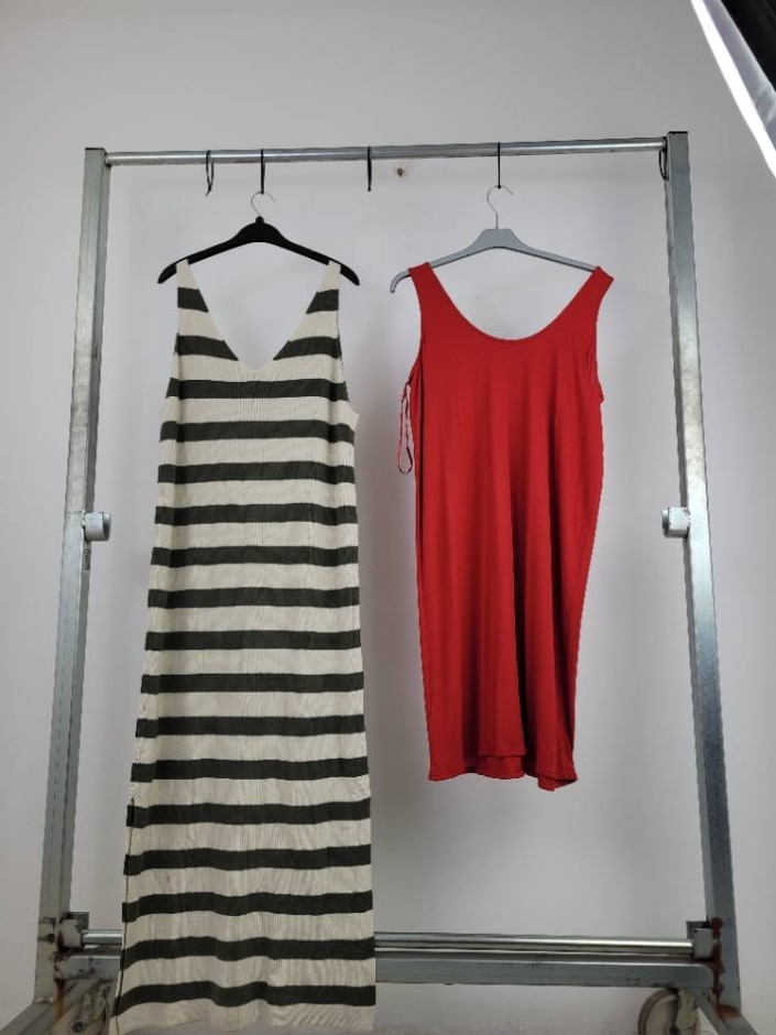 M&s Marks & Spencer Women's 2xbundle Dresses Red Green Ivory Size: L