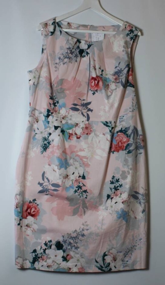 Phase Eight Sleeveless Dress Pink Floral Size: 18