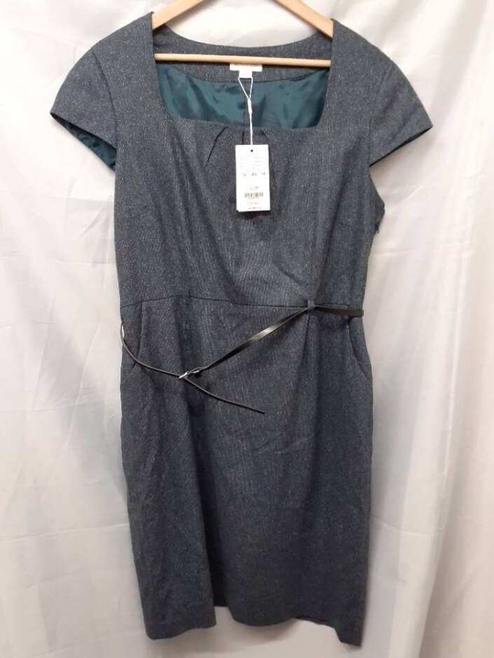 Monsoon Work Dress Blue Size: 18