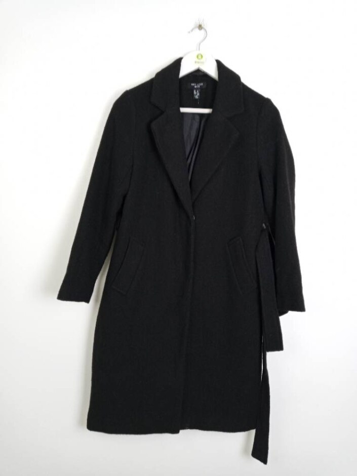 New Look Petite Coat Black Size: 8