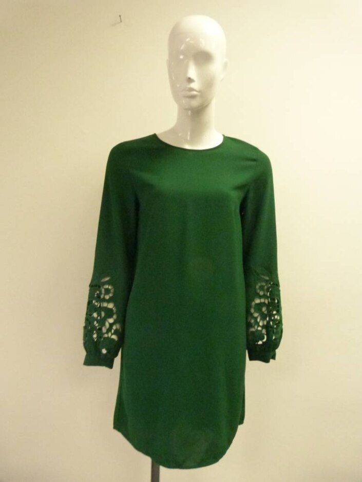 H&m Long Sleeved Dress Green Size: 8