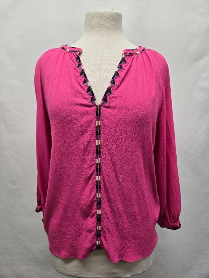 Ba&sh Theo Rose Embroidered Blouse Pink/purple Size: M