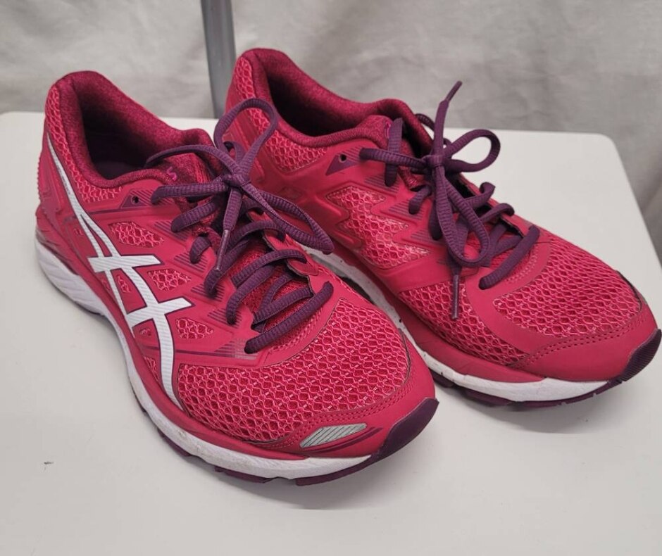 Asics Gt 3000 5 Gym Jogging Running Shoes Sneakers Pink Purple And White Womens Size 7 Vgc
