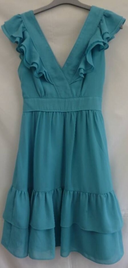 Monsoon Fusion Mini Dress Turquoise/blue Size: 8