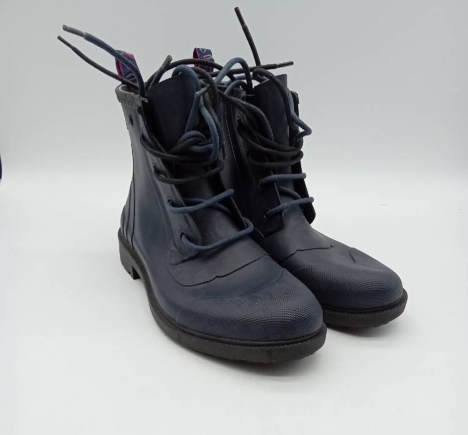 Ted Baker Epsalo Men's Rubber Lace Up Wellies Navy Size 8 Boots
