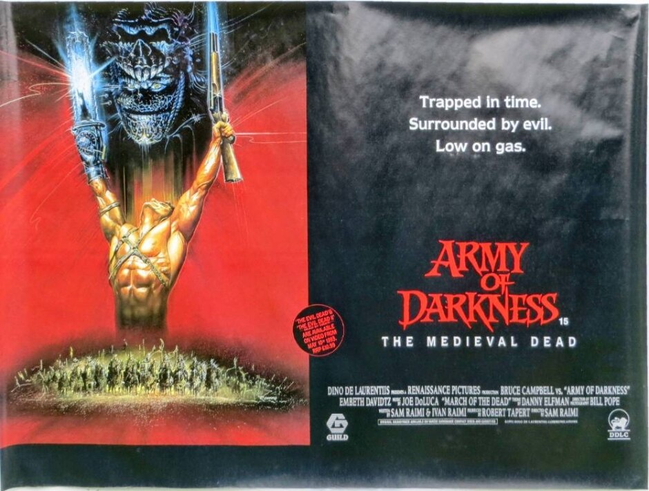 Army Of Darkness (evil Dead 3) (1992) - Og Uk Quad Poster - *rolled Not Folded Ex-shop New Stock*