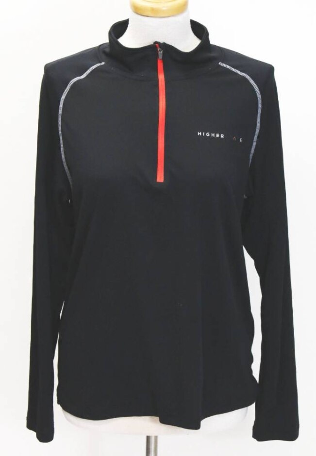 Higherstate 3/4 Zip Long Sleeved Top Black Size: M