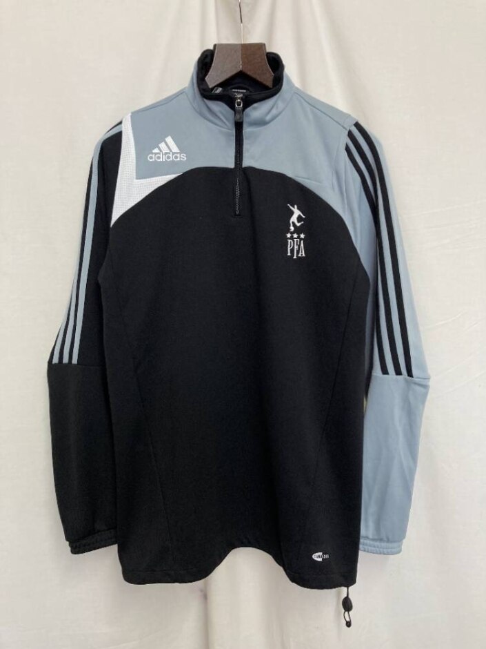 Adidas Half Zip Pfa Sports Sweatshirt Black & Grey  Size: M