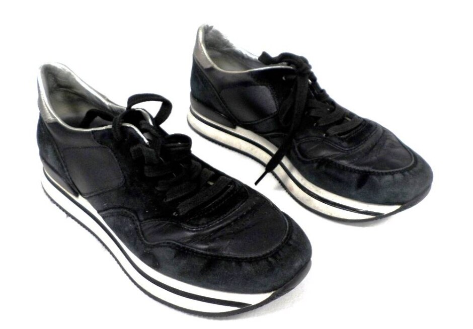 Hogan Suede Leather Black Trainers Size : 4