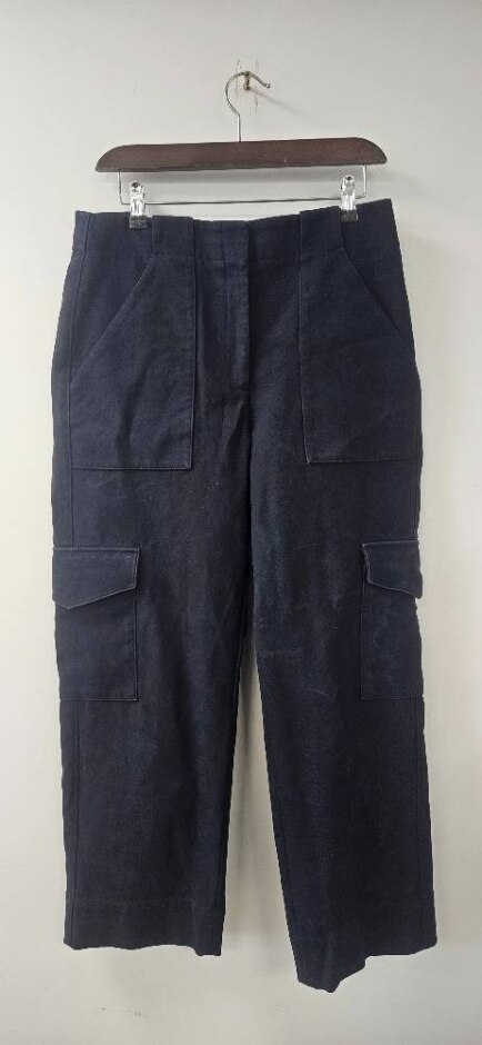 Me+em Wide Leg Trousers Blue Size: S