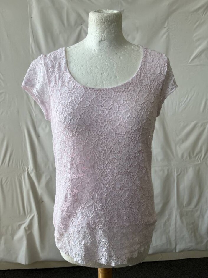Phase Eight Lacy T-shirt White Size: 10