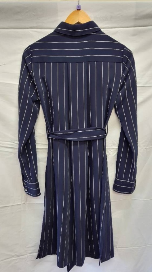 karen millen knee-length dress blue size: 8