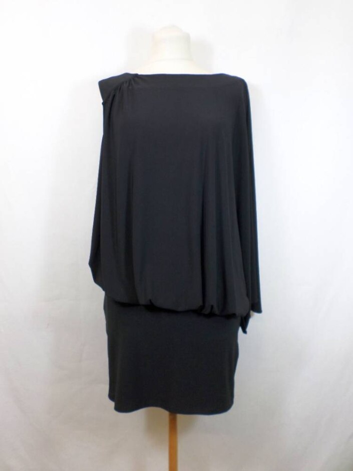 ted baker dress - polyester stretch black size: 10