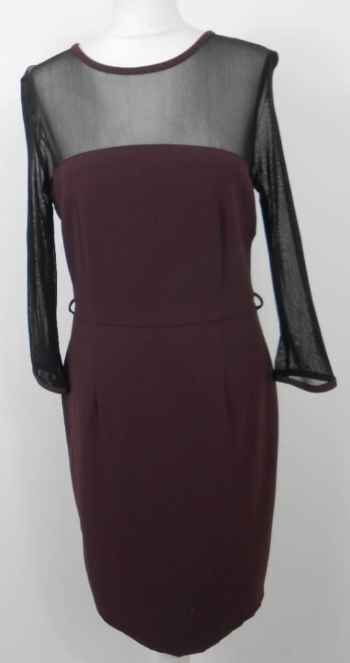 next  dress maroon / black  size: 12