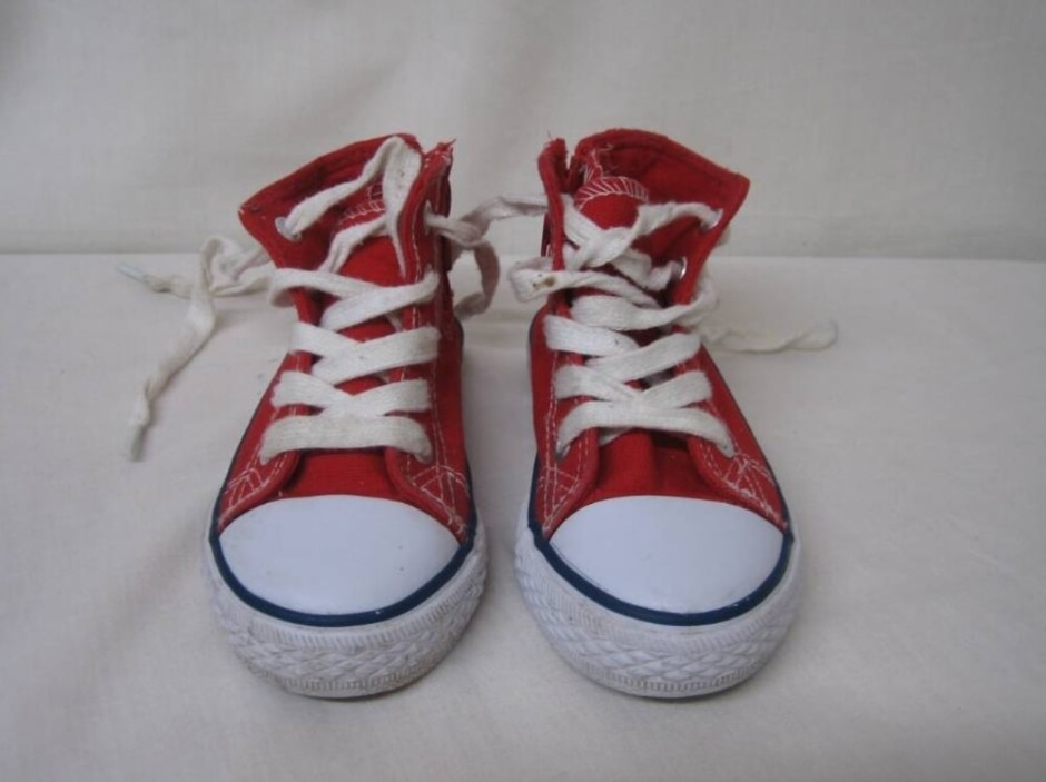 matalan kids canvas boots red size: 6 infant