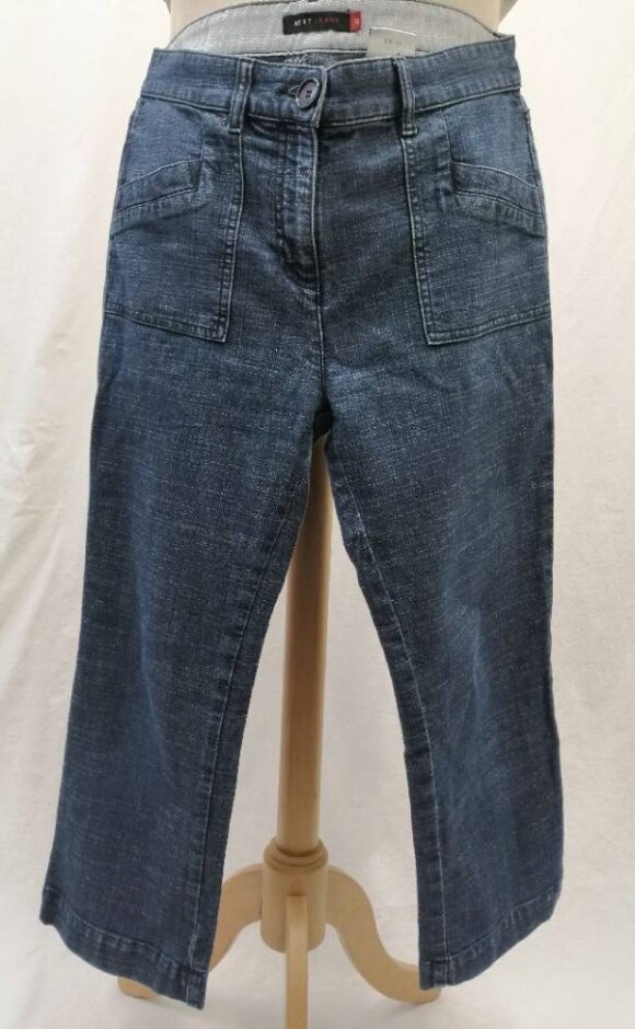 Next Straight Fit Cropped Jeans Blue Size: 12 | Oxfam Shop