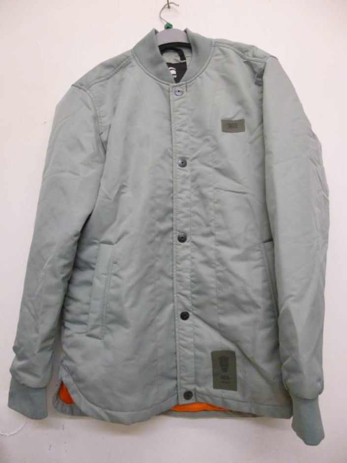g-star raw padded overshirt jacket green size: m