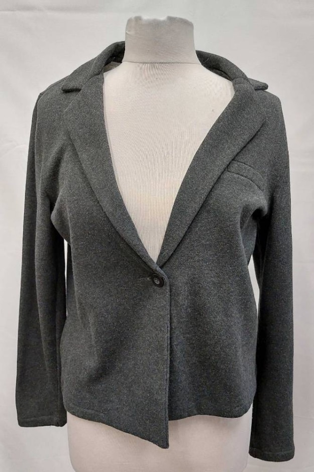 hush fleecy jersey blazer grey size: m