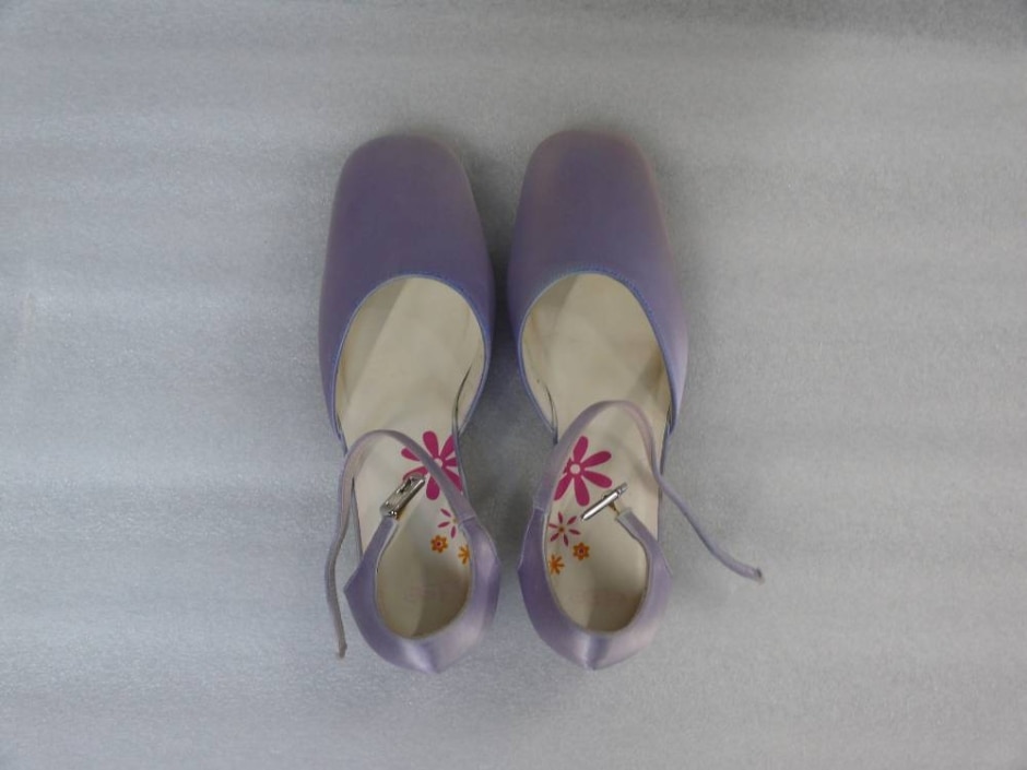 purple baby heels