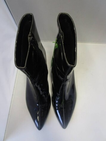 shiny black ankle boots. | Oxfam Shop