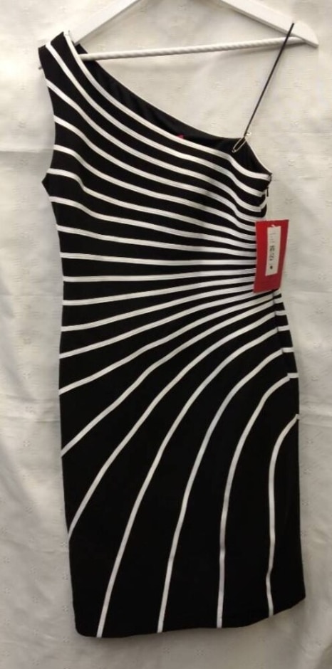 js collections dress white/black size: 12