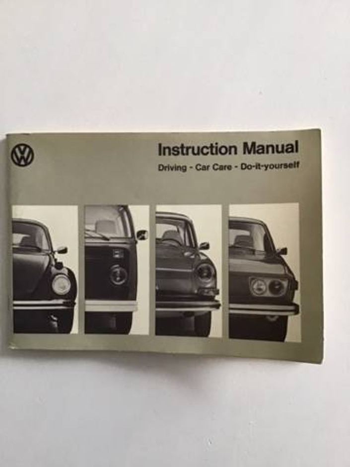 instruction manual. driving-car care-do-it-yourself. type 1,2,3 and 4 volkswagen
