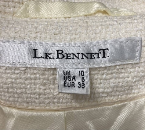 LK Bennett Ladies Boucle Occasion Jacket Cream. Size: 10 | Oxfam Shop