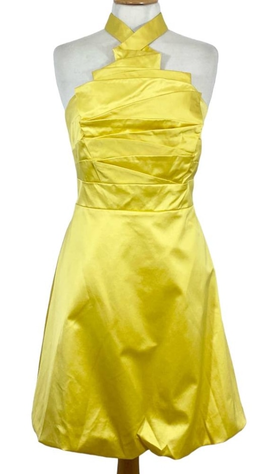 karen millen cocktail dress yellow size: 12