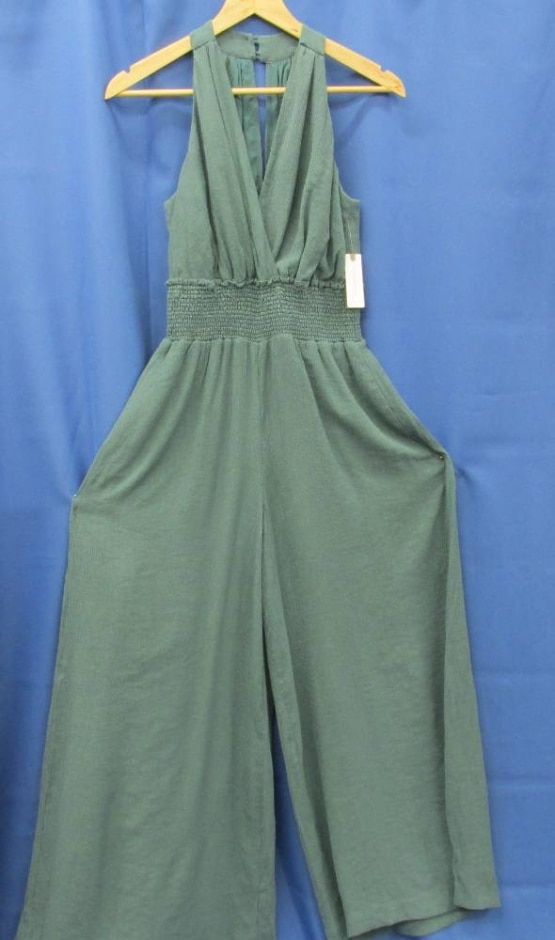anthropologie jumpsuit green size: s
