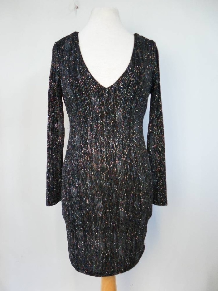 topshop petite bnwt! lace-up back dress black size: 10